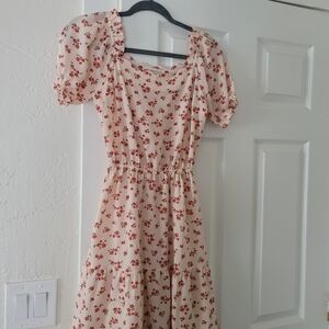Pink Floral Sping/Summer dress, size S